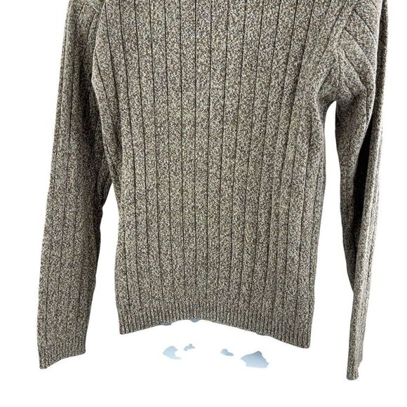 Oscar De La  Renta 1/4 Zip Heathered Sweater Size XL Long Sleeve Cotton Blend - Picture 5 of 9